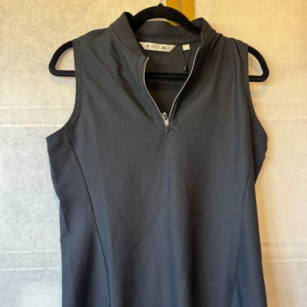 Black Clover Live Lucky Black Textured Sleeveless Golf Top Women's L